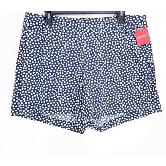 Spanx 50212R Women Sz XS Sunshine Shorts 6" Navy Painted Dot - Picture 14 of 15